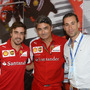 フェルナンド・アロンソ（フェラーリ）、マルコ・マチャッチ（フェラーリ・チーム代表）、ビンチェンツォ・ニーバリ（アスタナ）