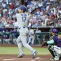 【MLB】大谷翔平、中堅フェンス直撃大飛球の“174キロ”二塁打でチャンスメーク　フリーマンの犠飛で先制点