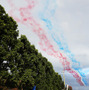 ジェット機がツール・ド・フランスの凱旋を祝う（2015年7月26日）