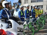 警視庁の自転車隊「BEEMS」…足立区4警察署と正しい乗り方アピール