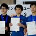 スポーツクライミング日本ユース選手権リード競技大会2017が開催。男子ユースA表彰台（2017年4月16日）