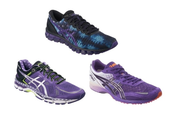 asics 東京マラソン10周年モデル ランニングシューズ27.0cm 紫 アシックス、東京マラソン2016記念ランニングシューズ…「江戸の粋」を
