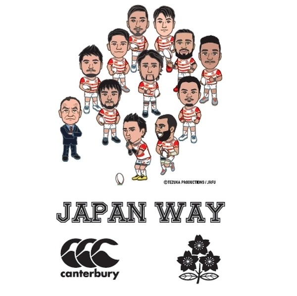 ラグビーw杯記念tシャツ 日本代表選手がキャラクターに 1枚目の写真 画像 Cycle やわらかスポーツ情報サイト