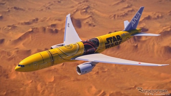 ANA、スター・ウォーズ・プロジェクト特別塗装機第3弾「C-3PO