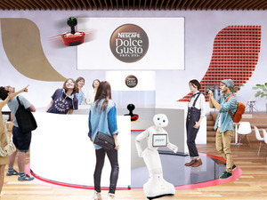 ネスレ日本、ドローンやPepperが活躍する未来カフェを期間限定オープン 画像