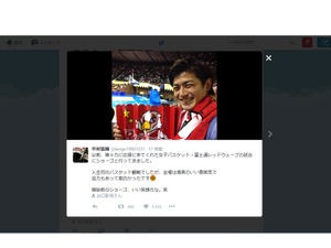 中村憲剛、谷口彰悟と「人生初のバスケット観戦」 画像