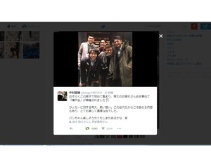 中村憲剛、鈴木啓太の現役お疲れさま会「濃厚な会でした」 画像