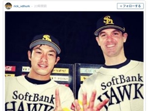 ソフトバンクのバンデンハーク、新記録14連勝でファンやチームに感謝 画像