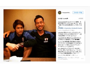 吉田麻也、親友・内田篤人に再会「一緒にやれる日を顔を長くして待ってるよ」 画像