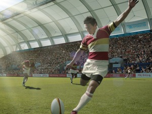 五郎丸歩がキック練習！「アサヒ ザ・ドリーム」新テレビCM 画像