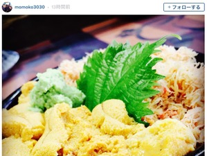 上田桃子、北海道グルメを堪能「函館おそるべし。このウニやばし」 画像