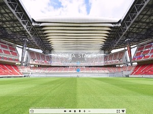 豊田スタジアム、超高画質パノラマ写真を利用したVR公開 画像