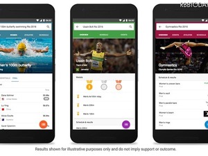#Google、#リオ五輪の情報をピックアップできるUIに変更 画像
