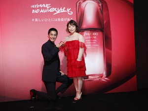 銅メダリストの三宅宏実、大野拓朗がエスコート…資生堂イベント 画像