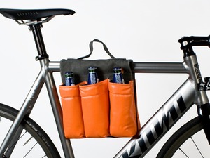 自転車で割れ物を運ぶためのアイデアバッグ 画像