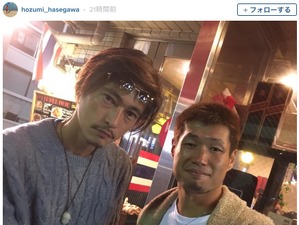 長谷川穂積＆窪塚洋介の2ショット「熱い夜でした」 画像