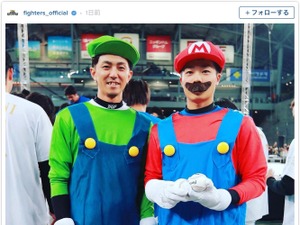 日本ハムファイターズのマリオ＆ルイージ…ファンフェスに登場 画像