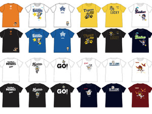 プロ野球セ・パ全12球団Tシャツ「プロヤキュウ×Laundry」発売 画像