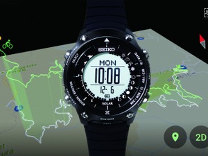 セイコー、アウトドアアクティビティの軌跡を3Dで表示する「ランドトレーサー」発売 画像