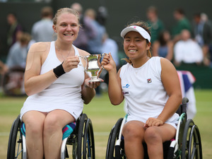 上地結衣、ウィンブルドン車いすテニスの部女子ダブルス4連覇 画像