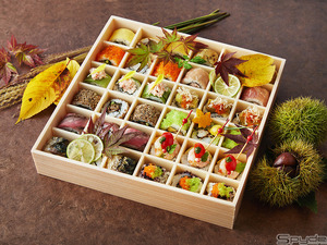 秋の行楽シーズン...SNS映え間違い無し、色とりどりロール寿司弁当登場 画像