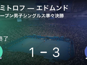 【全豪オープンテニス男子シングルス準々決勝】エドムンドがディミトロフを破る 画像