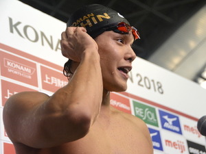 中村克、日本新記録で優勝…池江璃花子らを意識「男たちも負けていられない」 画像