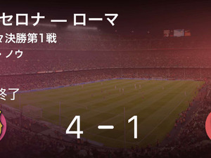 【CL準々決勝第1戦】バルセロナが攻防の末、ローマから逃げ切る 画像