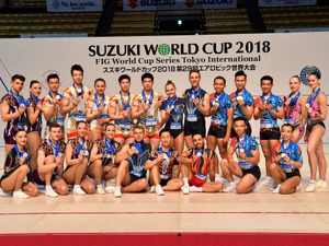 エアロビック世界大会、シニア男子シングルの斉藤瑞己が3連覇 画像