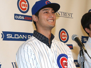 ダルビッシュがカブスと正式契約、背番号11「WSに行ける確率が非常に高い」 画像