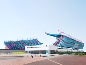 サガン鳥栖ホームスタジアムのリニューアルデザイン発表…チームカラーが折り重なる配色を採用 画像