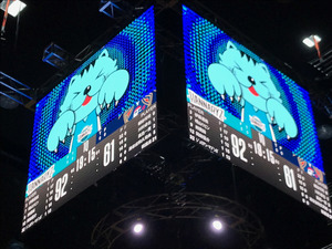 京都ハンナリーズ、四面吊りビジョンをリニューアル…Bリーグ最高レベルの解像度に 画像