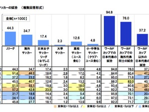 W杯ブラジル大会の人気が浮き彫りに　海外サッカーと日本代表に関する調査 画像