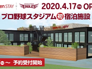 楽天グッズで装飾された宿泊施設「Rakuten STAY x EAGLES」4月オープン 画像
