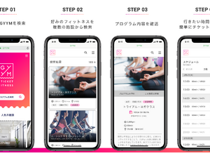 好きな時に好きなだけ様々なフィットネス施設を利用できる「GYYM」始動 画像