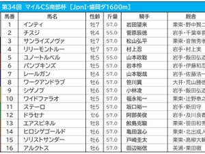 【MCS南部杯／枠順・データ予想】アルクトスは近年不振の8枠、好条件のエアスピネルを軸に相手探し 画像