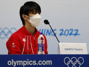 【北京五輪／フィギュア】羽生結弦「最高の4回転アクセルができた」 記者会見で演技前日の捻挫吐露も 画像