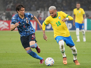 【サッカー】「よく組織されていた」ブラジルと接戦を演じた日本の守備力を高評価　海外メディア 画像