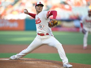 【MLB】大谷翔平、ベーブ・ルース以来となる“104年ぶりの偉業”達成は三度お預け　6回7奪三振で降板 画像
