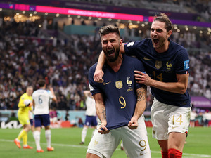 【カタールW杯】“優勝候補対決”は前回覇者フランスに軍配　ジルーの決勝弾でイングランド撃破、連覇まであと「2」 画像
