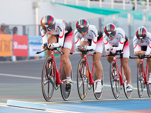 アジア大会の女子チームパーシュートで日本は5位で1回戦へ 画像