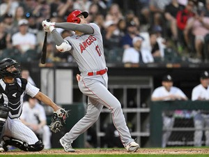 【MLB】ジャッジ超えで本塁打王争い首位に立った大谷翔平　地元メディアも「ただただ信じられない」と1試合2発に驚き隠せず 画像