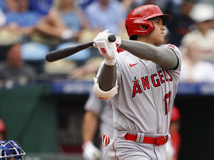 【MLB】月間最多本塁打まで残り3の大谷翔平、キング独走26号なるか　エ軍4連敗阻止へ「2番DH」スタメン　 画像