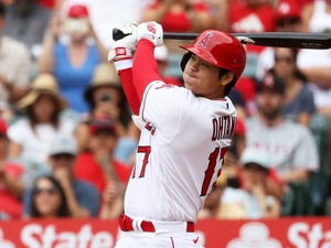 【MLB】大谷翔平の36号は182キロ滞空時間3.99秒　打球角度19度の高速低空弾に指揮官もあ然「ゴルフボールを打ったみたい」 画像