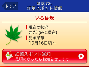 ウェザーニューズが全国750カ所の紅葉情報が確認できる「紅葉Ch.」を公開 画像