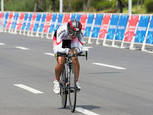 上野みなみがアジア競技大会の女子個人タイムトライアルで7位 画像