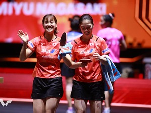 「何も失うものはない」長﨑美柚、木原美悠が台湾ペア撃破で決勝なるか　“Wみゆう”が名古屋の地で優勝目指す【WTT女子ファイナルズ】 画像