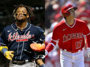 【MLB】大谷翔平、40本塁打&70盗塁のアクーニャJr.と“MVPショット”披露　黒のタキシード姿で夕食会出席　 画像