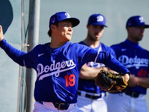 【MLB】山本由伸、日本時間18日にライブBP登板へ　実戦モードで大谷翔平、ベッツ、フリーマンと対戦か 画像