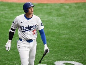 【MLB】大谷翔平、親善試合で沈黙も寄せられた大歓声　日本ハムファンも注目の“韓国初陣”は2打席連続三振で途中交代 画像